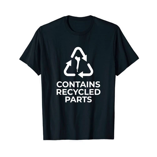 Body Parts Recovery Transplant Awareness Contains Recycled Parts Organ Donor Bone Marrow Transplant T-Shirt