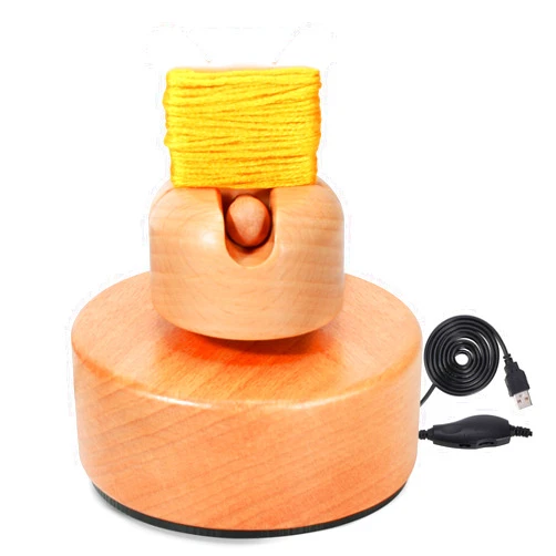 XEmbro Electric Embroidery Floss Bobbin Winder - Beech Embroidery Floss Cross Stitch Thread Winder - Bobbin Winder Machine for Embroidery Work and Sewing Project