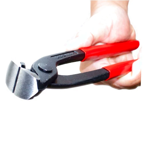 FlowField 10 Inch Ear Clamp, Nail Puller, End Cutting, Carpenter Pincer, PEX-B Clamp Pliers, High Leverage Chrome-Vanadium