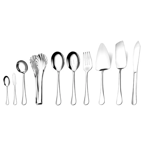 KOLEEP Stainless Steel Serving Utensils Set, 10-Piece Hostess Collection, Includes Spoons, Forks, Tongs, Ladle and Pie Server