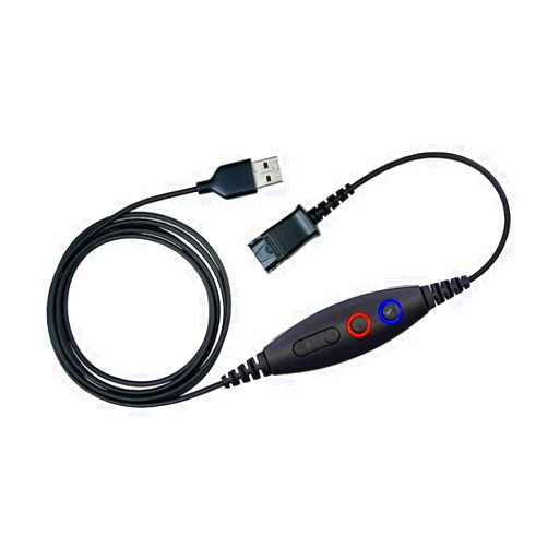daily headset QD USB Phone Headset Adapter Cable Compatible with Plantronics Quick Connect Volume & Mic Controls