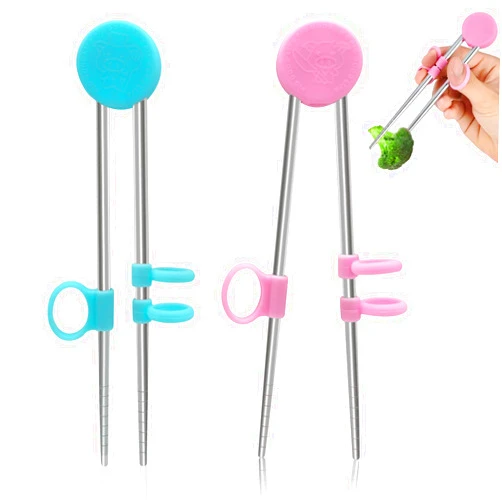LLMSIX 2 Pairs Kids Chopsticks Training Sailor Moon Chopsticks Reusable Metal Training Chopsticks Chopsticks Stainless Steel Learning Chopstick Helper for Children Adults Learning and Training