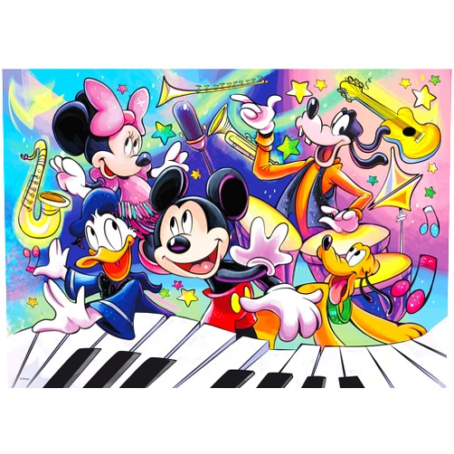 Buffalo Games CEACO - Silver Select - Disney - Mickey's Music - 500 Piece Jigsaw Puzzle for Adults Challenging Puzzle Perfect for Game Nights - Finished Puzzle Size is 21.25 x 15.00