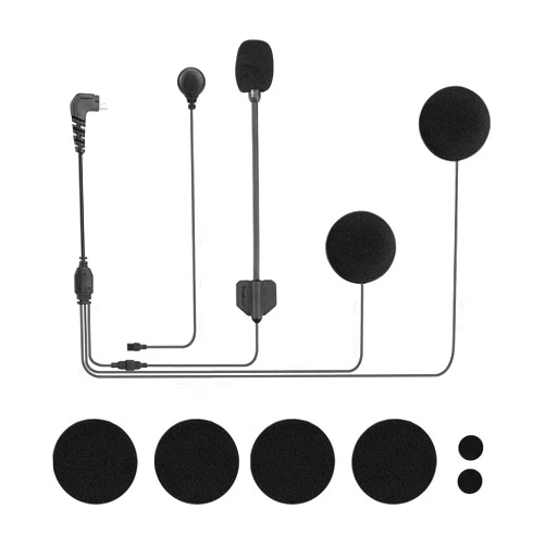 FreedConn R1 Series Motorcycle Helmet Bluetooth Headset Camera Recorder Clip and Headphones Accessories Set