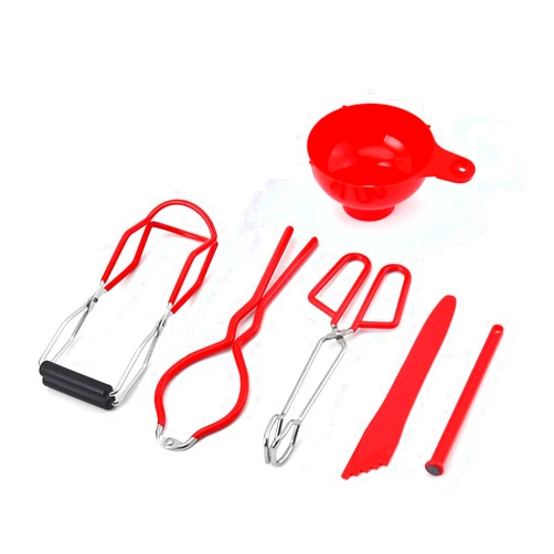 Riqilot Canning Supplies Starter Kit Kitchen Tool Set Include Canning Tongs, Jar Wrench, Magnetic Lid Lifter, Wide Mouth Funnel, Bubble Popper/Measurer, Jar Lifter for Water Bath Canner Pot or Pressure Canner