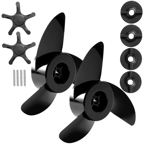 Engree 2 Pack Motor Boat Propellers,Electric Trolling Motor Outboard Propeller,Replacement Propeller Kit for Marine Boats & Fishing（Fits for ET44L /ET54L/D65L/T34）