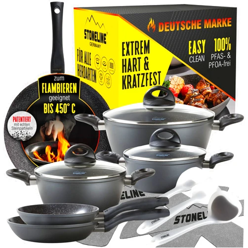 STONELINE STONEDINE® Ceramic Cookware Set, 14 Pieces.