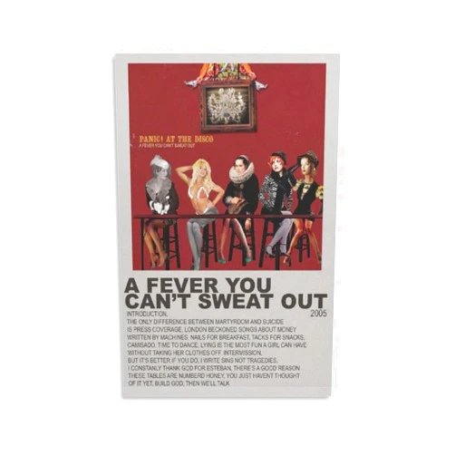 KYATON Panic! At The Disco - A Fever You Can’t Sweat Out Canvas Poster Bedroom Decor Office Room Decor Gift Unframe-style 12x18inch(30x45cm)