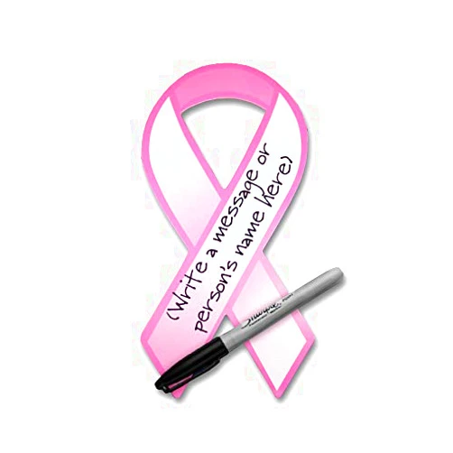 Fundraising For A Cause Large Pink Ribbon - Donation Paper Ribbons - Breast Cancer Awareness Accessories - Temporary Decals & Decorations - Cutouts to Support and Care for Women (1 Pack - 50 Ribbons)