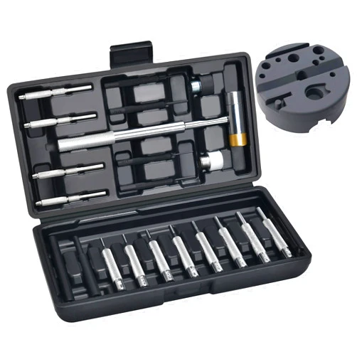 W WIREGEAR Punch Set, Roll Pin Punch Set, Punch Tool, Pin Punches with Replaceable Face Hammer, Made of Hollow, Steel, and Plastic Punch, Ideal for Repairing Pistols with Bench Block