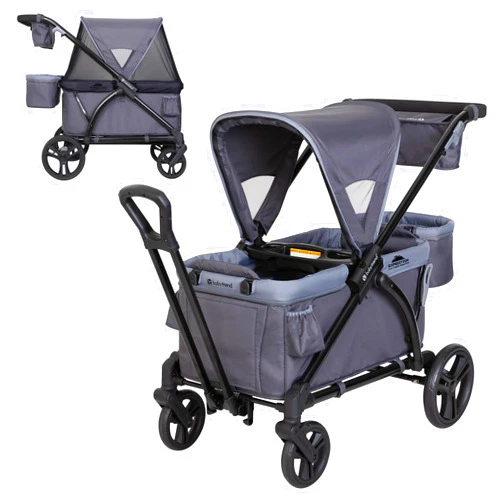 Baby Trend Expedition 2-in-1 Stroller Wagon PLUS, Ultra Grey