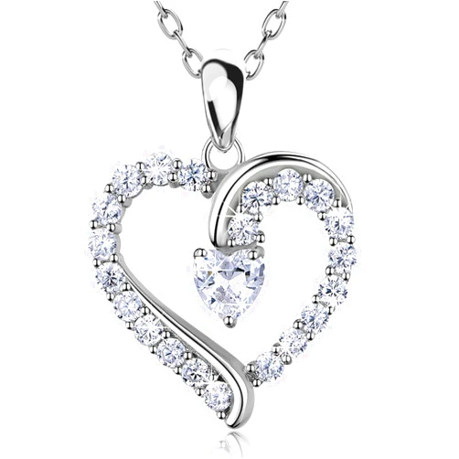 Billie Bijoux Heart Jewelry Necklaces for Women 925 Sterling Silver Birthstone Necklace Birthday Gifts for Women Wife Mom
