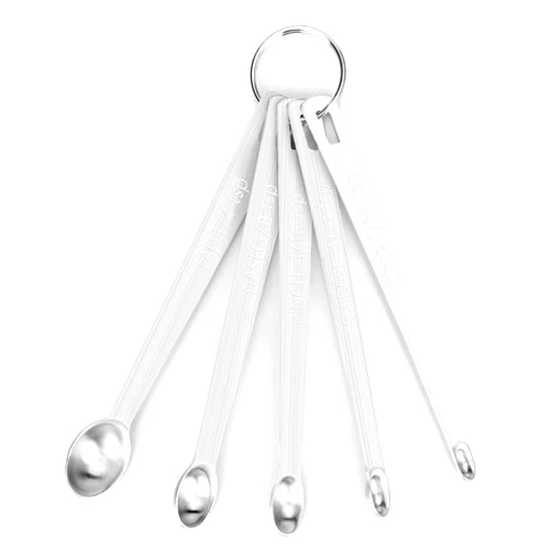 Aovchei Mini Measuring Spoon Set, Heavy Duty Stainless Steel Measuring Spoons for Cooking Baking, Tablespoon Teaspoon for Dry or Liquid Ingredients, Fits in Spice Jar, 1/64 1/32 1/16 1/8 1/4 tsp
