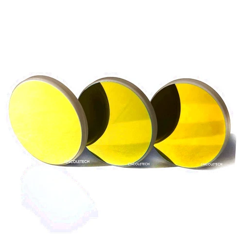 CNCOLETECH 3PCS CO2 Laser Mirror 20mm, K9 Gold Coated Laser Reflective Mirror Lens for K40, CO2 Laser Cutter CNCOLETECH
