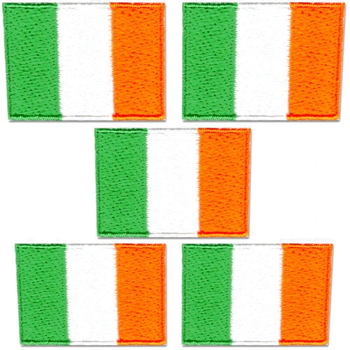 Laughing Lizards Small Irish Flag Patches (5-Pack), Ireland Flag Patches for Clothing, Hats, Shirts, Jackets Etc. Great for St. Patrick's Day (Irish Flag (5-Pack))