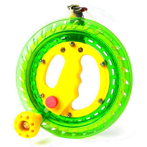 Chieon Zoe Kite String Reel Winder Spool 7inches(Dia) & 650 feet Line Lockable Kite Wheel Heavy Duty (Green, 7 inches)