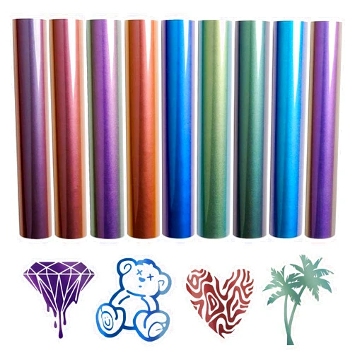 Tintnut HTV Chameleon Heat Transfer Vinyl Bundle 9 Packs 12