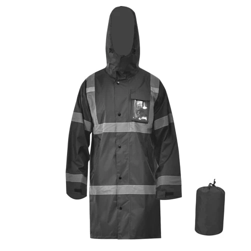 A-SAFETY High Vis Rain Jacket Trench Coat &Safety Rain Jacket RIVER OTTER Rain Bibs ANSI Class 3