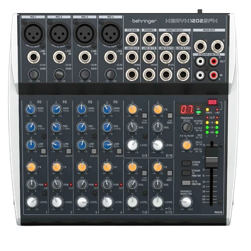 Behringer Xenyx 1202SFX 12-channel Analog Streaming Mixer