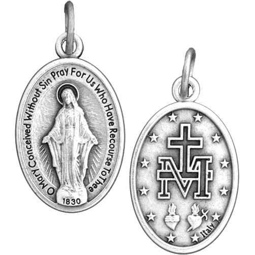 Saint Paul Street Evangelization Miraculous Medals Bulk Pack - 50 Medals (Regular - 1 inch) - Italian Silver-Plated Medals - Catholic Gifts for Evangelization