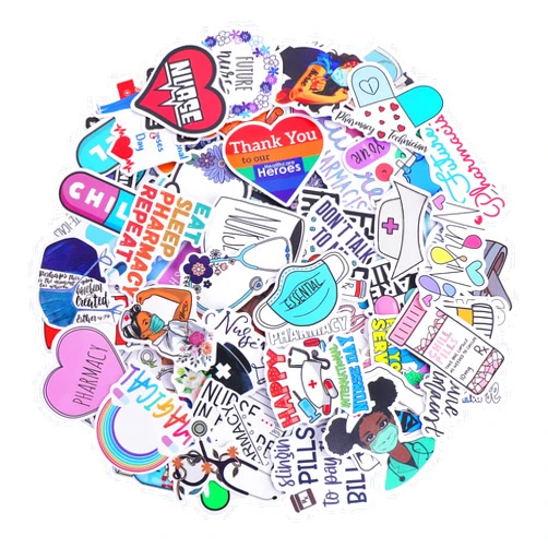 Teaaha 100PCS Nurse Stickers, Medical Stickers Funny Nurses Gifts Vinyl Nurses Decals for Water Bottles Laptop and Phone Labor Delivery, Nurse Week Gifts Healthcare Worker Therapy Nursing Student Accessories