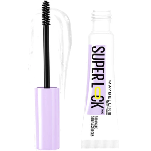 Maybelline Super Lock Brow Glue Eyebrow Gel, Lightweight Brow Gel For Up To 24HR Hold, Clear, 1 Count