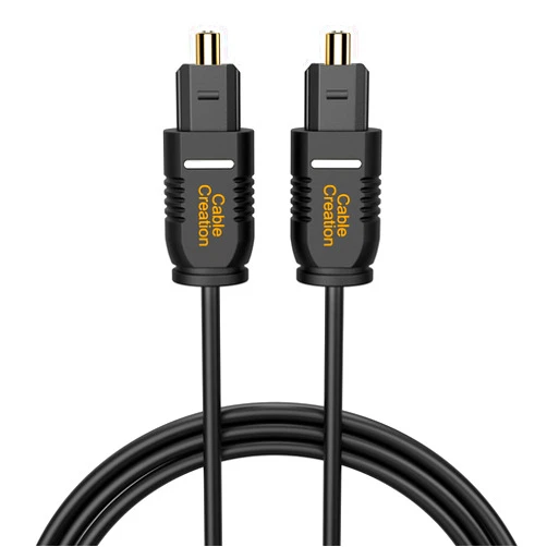 CableCreation Optical Digital Audio Cable 15FT, Thin Fiber Optic Toslink Gold Plated Optical S/PDIF Cord for Home Theater, Sound Bar, TV, PS4, Xbox, DVD/CD Player, Game Console& More, Black
