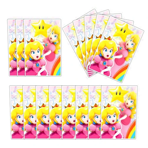 FRGMNT 30 Pcs peach princess Party Gift Bags, Goodie bag ，Gift bag， Children Party Supplies, peach princess Party Decorations Supplies。