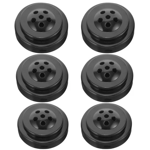 EXCEART Mini Flag Holder Stands Plastic Desk Base Miniature 6 Hole Flag Stand Base Flags Pole Stick Stand for Office Desk Table Centerpieces Black 6pcs