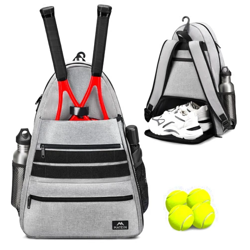 MATEIN Tennis Bag Tennis Racket Bags, Large Tennis Backpack for Men & Women with Shoe Compartment Hold 2 Rackets, Pickleball Paddles, Badminton Racquet, Balls Accessories, Waterproof Tennis Gifts Bag