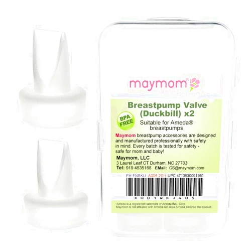 Maymom Pump Valve Compatible with Ameda MYA Joy, Purely Yours Pumps; 2 Count Duckbills to Replace Ameda Pump Valves; Retail Packaging Factory Sealed