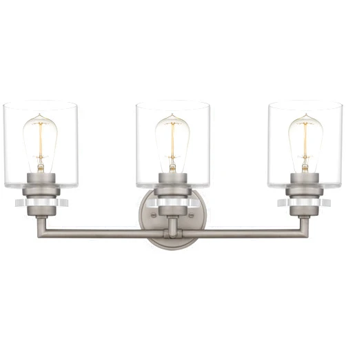 Quoizel JSP8623AN Jaspar Transitional Clear Glass Large Bath Vanity Wall Light, 3-Light 300 Total Watts, 9