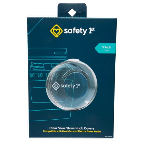 Safety 1st Child Proof Stove Knob Covers, Clear View Stove Knob Safety Covers (Set of 5)