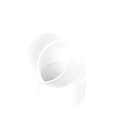 NDS 6P03 PVC 45-Degree Elbow, 6-Inch, for Hub X Hub Solvent-Weld Connections, for Use with 6-Inch Sewer and Drain Pipe, White