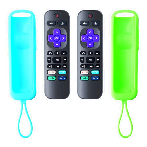 ZBNVS Pack of 2 Replacement Remote Control Compatible with TCL Roku/Hisense Roku/Onn Roku/Sharp Roku/Element Roku/Philips Roku Smart TVs with Soft Silicone Case (Not for Roku Stick or Box)