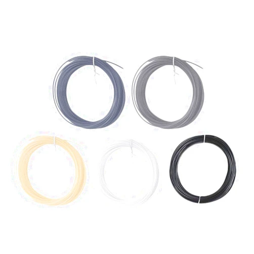 AKOAK Environmental Protection Material 3D Pen/3D Printer Filament,1.75mm Low Temperature PCL Filament Refills,Pack of 5(Black,White,Silver,Grey,Nude),16.4 Feet Each Color