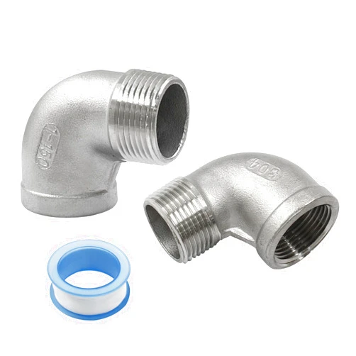 LifCratms 2Pcs 304 Stainless Steel 90 Degree Elbow Fittings, 1