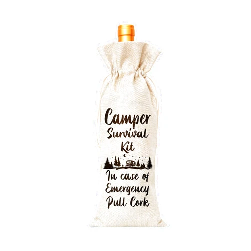Doreen's Boutique Camper Survival Kit Wine Bag, Gift for Camping, Friend, Sister, Cousins – 1 Pc(A013)