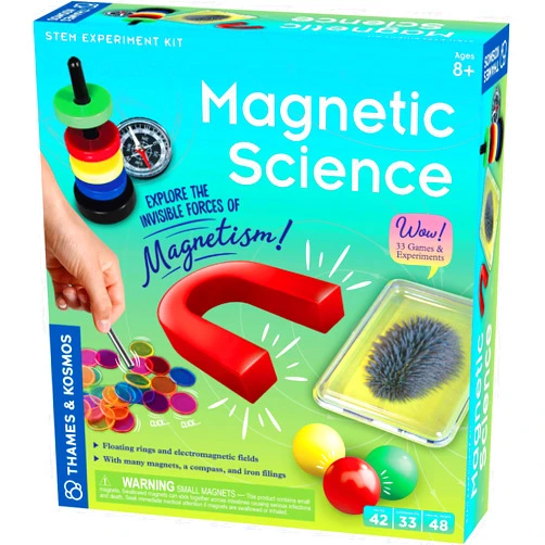 Thames & Kosmos Magnetic Science | 33 STEM Experiments | Ages 8+ | Learn About Earth’s Magnetic Poles | Discover How Invisible Magnetic Fields Work | Full-Color 48-Page Manual