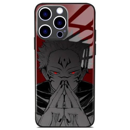 Akatxezy Sukuna JJK Shockproof Anime Phone Case - Unique Design Protection Cover for iPhone 12