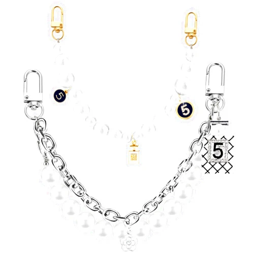 Tmtains ZLSPTK 2Pcs Bag Extender Chain Metal Pearl Purse Strap Extenders for Handbags Crossbody Bag Silver Purse Extender Chain Purse Strap Replacement White Purse Accessories Bag Charms Mobile Phone Case