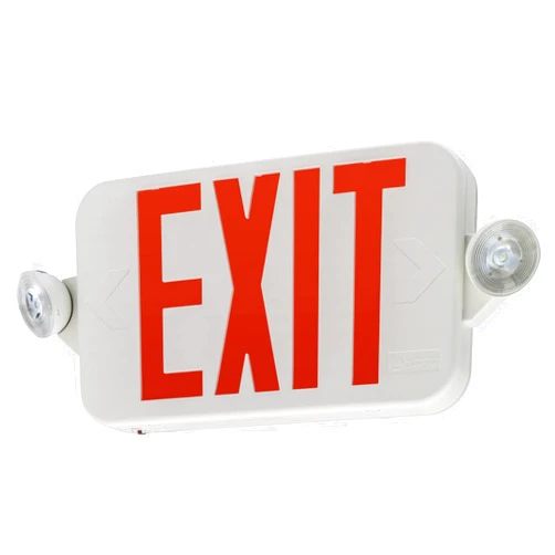 Lithonia Lighting RD M6 ECRG LED Emergency Light/Exit Combo Red/Green switchable, Round Lamp Heads, White