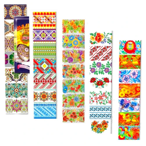 FRASTO Lot of 5 Easter Egg Wraps Thermo Heat Shrink - Ukrainian Easter Eggs - Easter Egg Shrink Wrappers Egg Wrap - Easter Egg Sleeves - Pysanky Egg Decorations - Orthodox Easter Egg Arounds