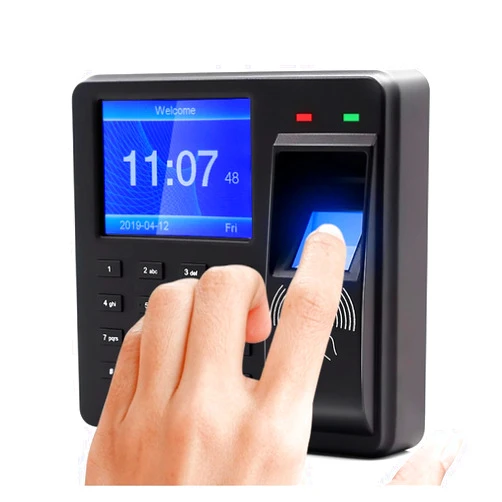 YHYWJHY 2.4 Inch Attendance Machine Fingerprint/Password/ID Card Recognition Time Clock Employee Checking-in Recorder Multi-Language for Offices, Factories, Hotels, Schools and More
