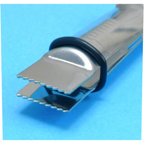 PME Straight Line Serrated Crimper, Large, Silver