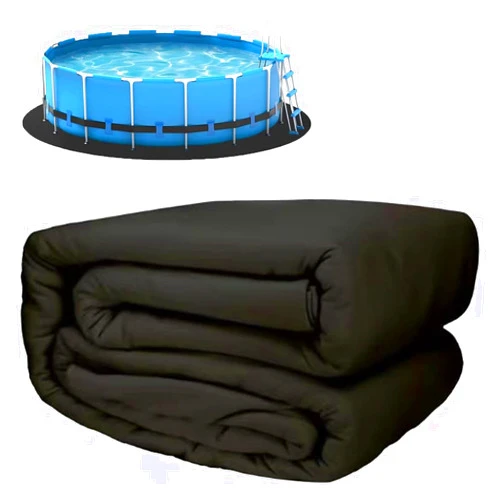 VniYors 15 Foot Pool Liner, Pool Pads for Above Ground Pool, Gorilla Pad for Above Ground Pool, Puncture Protection, Durable Geotextile Material Pool Liner Pad Extend Liner Life(Black 15FT)