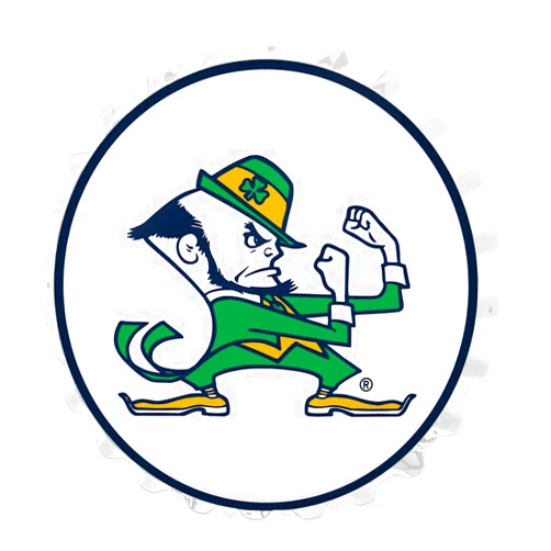 The Fan-Brand Notre Dame Fighting Irish Lighted Bottle Cap Wall Sign, Mascot - Team Bar Sign Décor: Home, Dorm, Garage, Office, Fan Cave