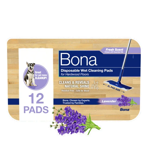 Bona® Disposable Wet Cleaning Pads for Hardwood Floors, Lavender Scent