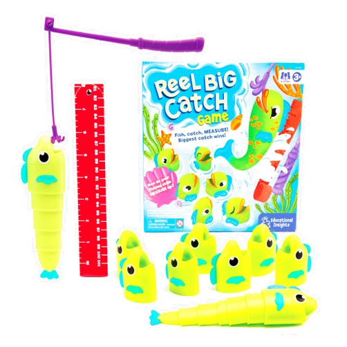 Educational Insights Reel Big Catch Game - Preschool Math Games for 4 Year Olds, Who Can Catch the Longest Fish Game, Kindergarten Learning Activities, Fishing and Counting Games for Kids Ages 3-5