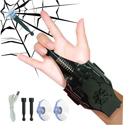 QGHZA Spider Web Shooter - Web Launcher String Shooters Toy for Kids [Electric Reel-in] - Cool Gadgets String Gloves Shooters Toy for Superhero Role-Play